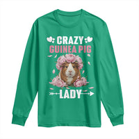 Funny Crazy Guinea Pig Lady Long Sleeve Shirt Cavy Mom Gift - Wonder Print Shop