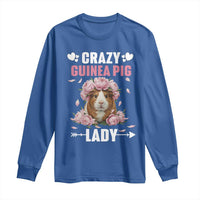 Funny Crazy Guinea Pig Lady Long Sleeve Shirt Cavy Mom Gift - Wonder Print Shop