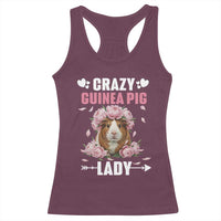 Funny Crazy Guinea Pig Lady Racerback Tank Top Cavy Mom Gift - Wonder Print Shop