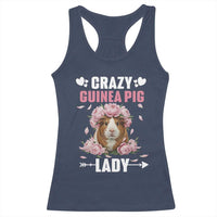 Funny Crazy Guinea Pig Lady Racerback Tank Top Cavy Mom Gift - Wonder Print Shop