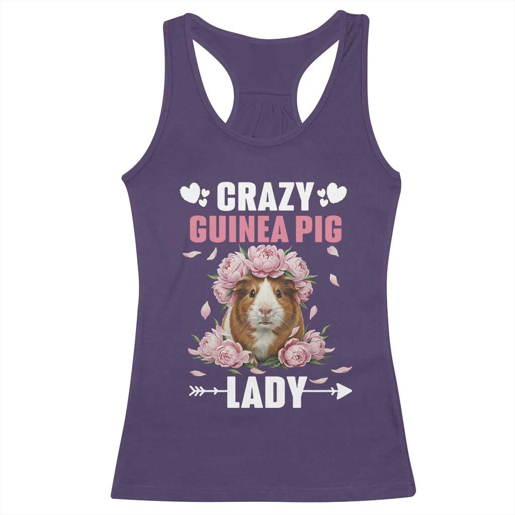 Funny Crazy Guinea Pig Lady Racerback Tank Top Cavy Mom Gift - Wonder Print Shop