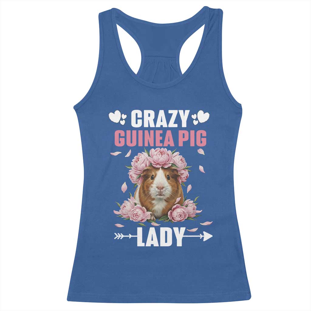 Funny Crazy Guinea Pig Lady Racerback Tank Top Cavy Mom Gift - Wonder Print Shop