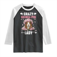 Funny Crazy Guinea Pig Lady Raglan Shirt Cavy Mom Gift - Wonder Print Shop