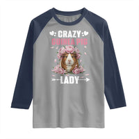 Funny Crazy Guinea Pig Lady Raglan Shirt Cavy Mom Gift - Wonder Print Shop