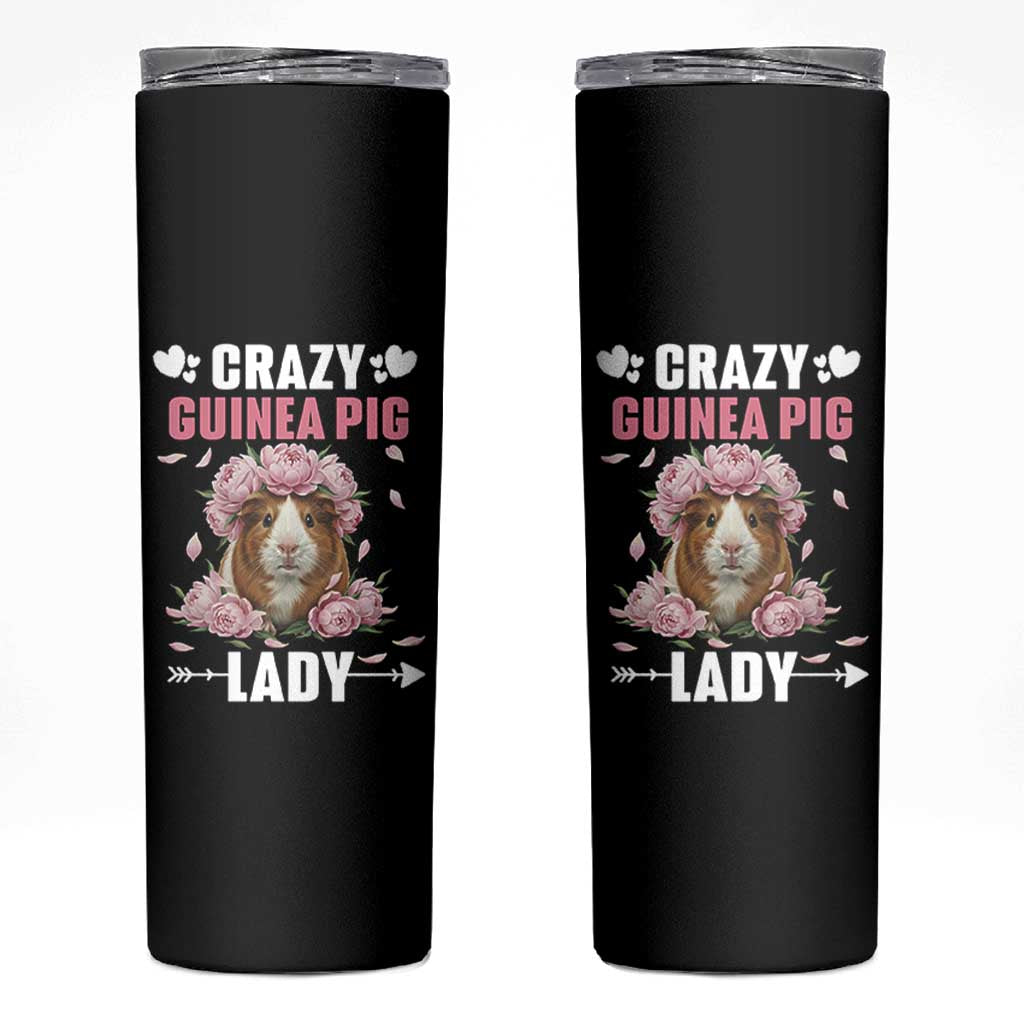 Funny Crazy Guinea Pig Lady Skinny Tumbler Cavy Mom Gift - Wonder Print Shop