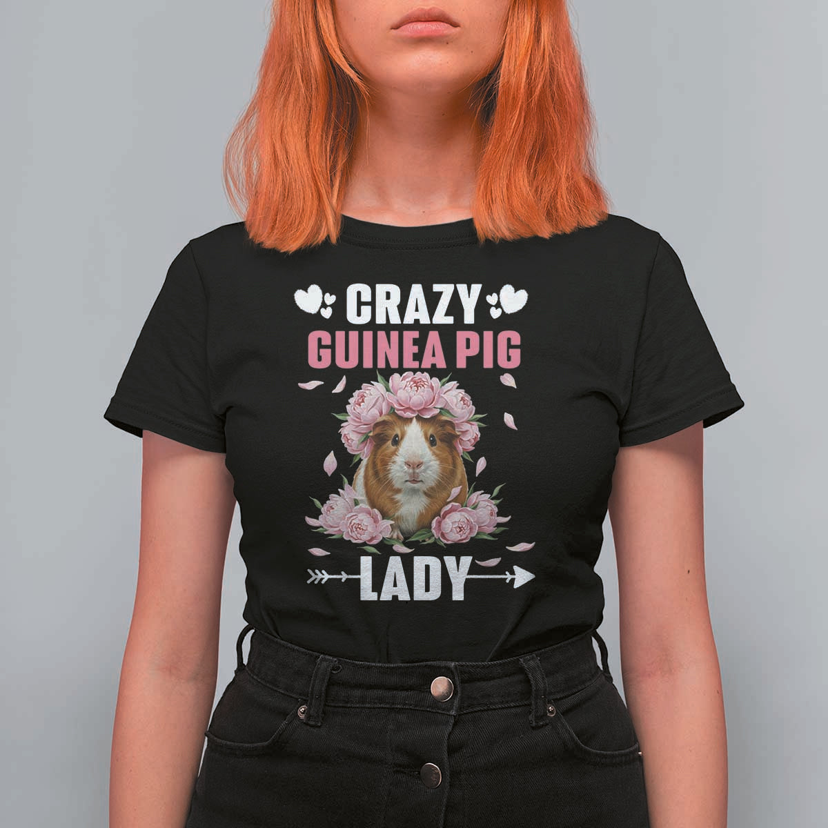 Funny Crazy Guinea Pig Lady T Shirt For Women Cavy Mom Gift - Wonder Print Shop