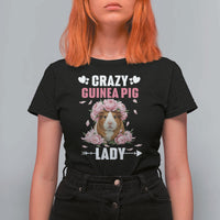 Funny Crazy Guinea Pig Lady T Shirt For Women Cavy Mom Gift - Wonder Print Shop