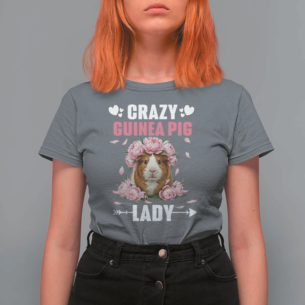 Funny Crazy Guinea Pig Lady T Shirt For Women Cavy Mom Gift - Wonder Print Shop