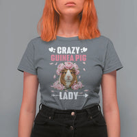 Funny Crazy Guinea Pig Lady T Shirt For Women Cavy Mom Gift - Wonder Print Shop