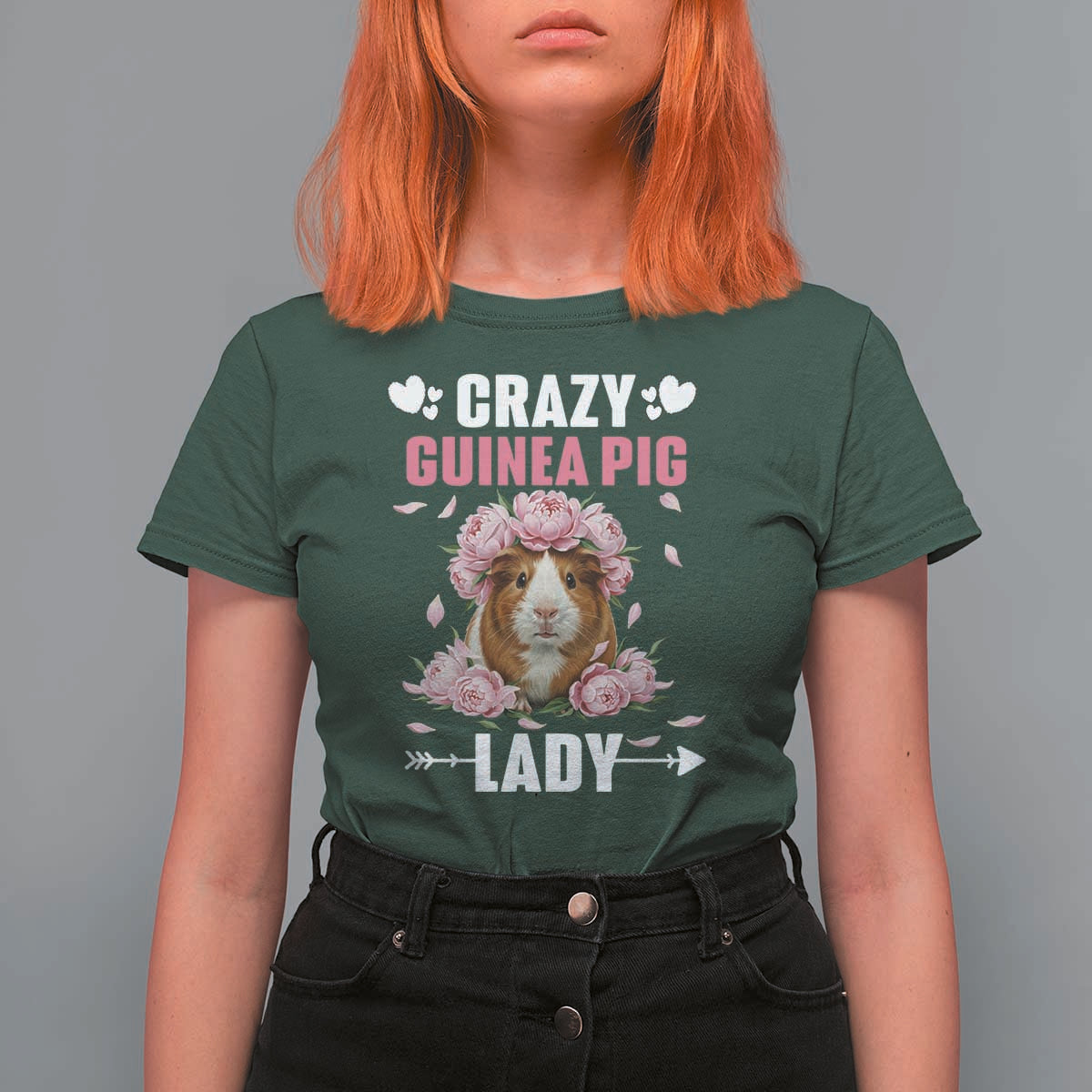 Funny Crazy Guinea Pig Lady T Shirt For Women Cavy Mom Gift - Wonder Print Shop