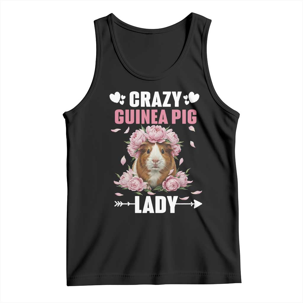 Funny Crazy Guinea Pig Lady Tank Top Cavy Mom Gift - Wonder Print Shop