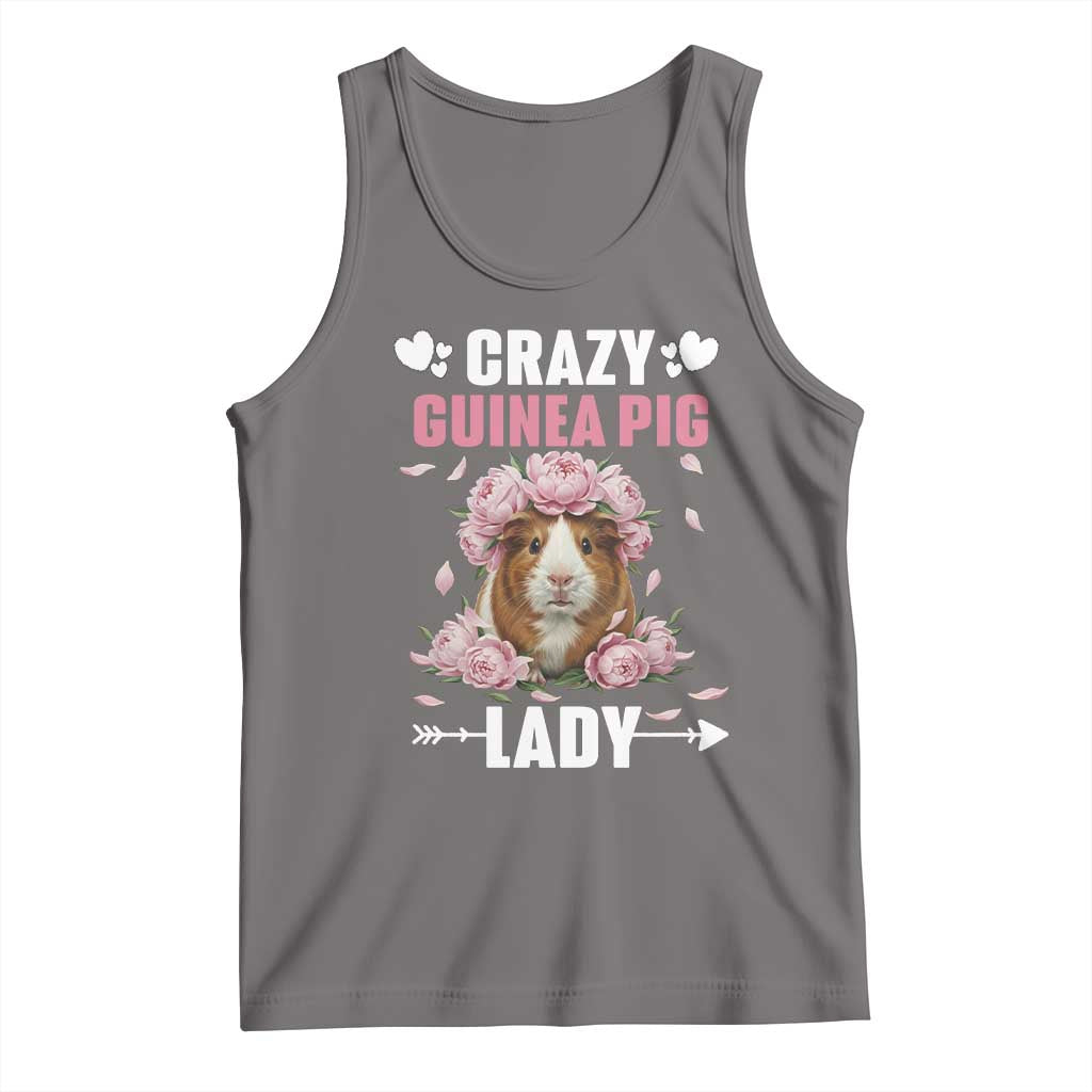 Funny Crazy Guinea Pig Lady Tank Top Cavy Mom Gift - Wonder Print Shop