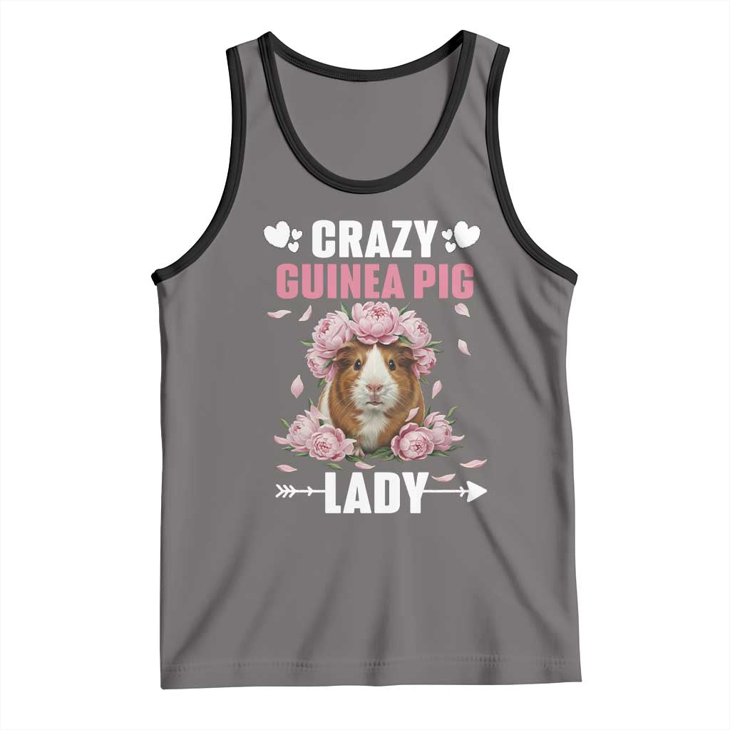 Funny Crazy Guinea Pig Lady Tank Top Cavy Mom Gift - Wonder Print Shop