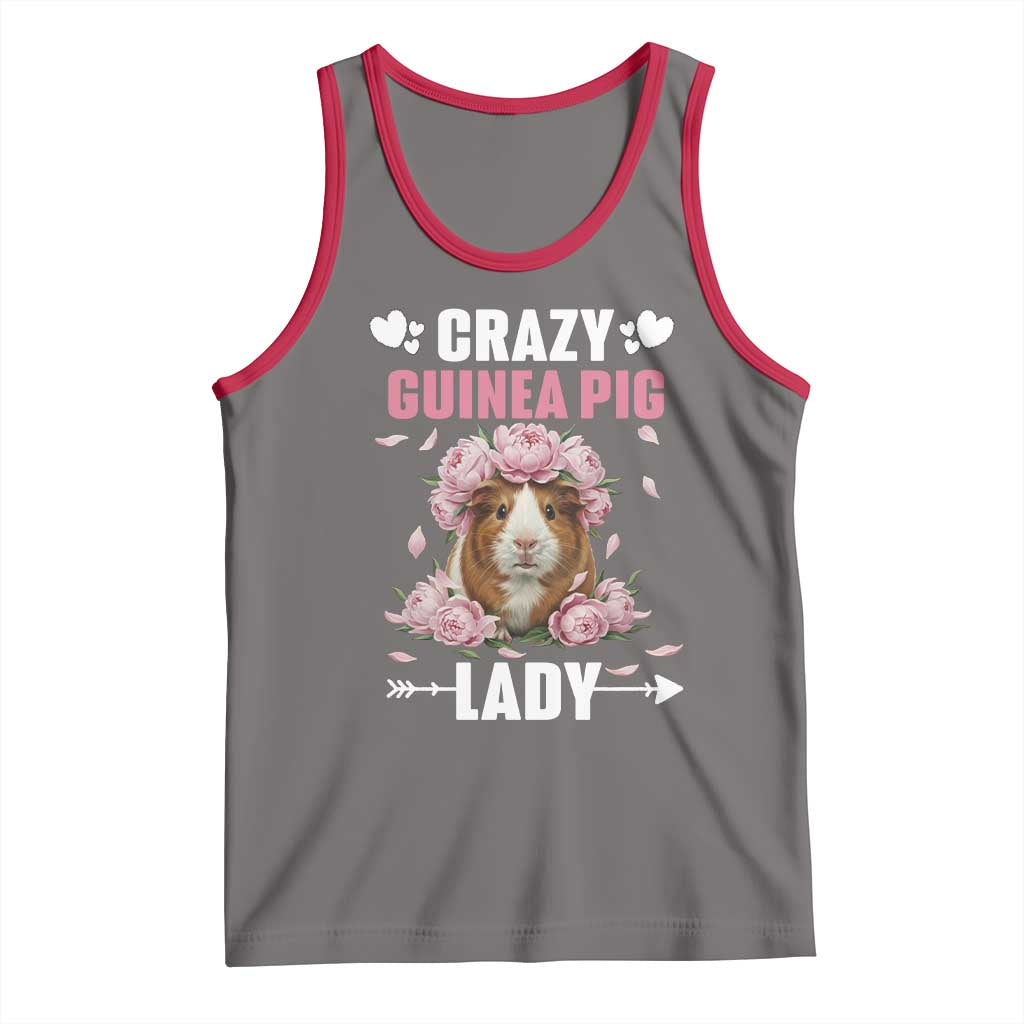 Funny Crazy Guinea Pig Lady Tank Top Cavy Mom Gift - Wonder Print Shop