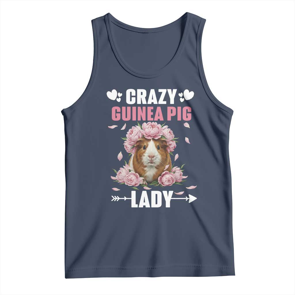 Funny Crazy Guinea Pig Lady Tank Top Cavy Mom Gift - Wonder Print Shop