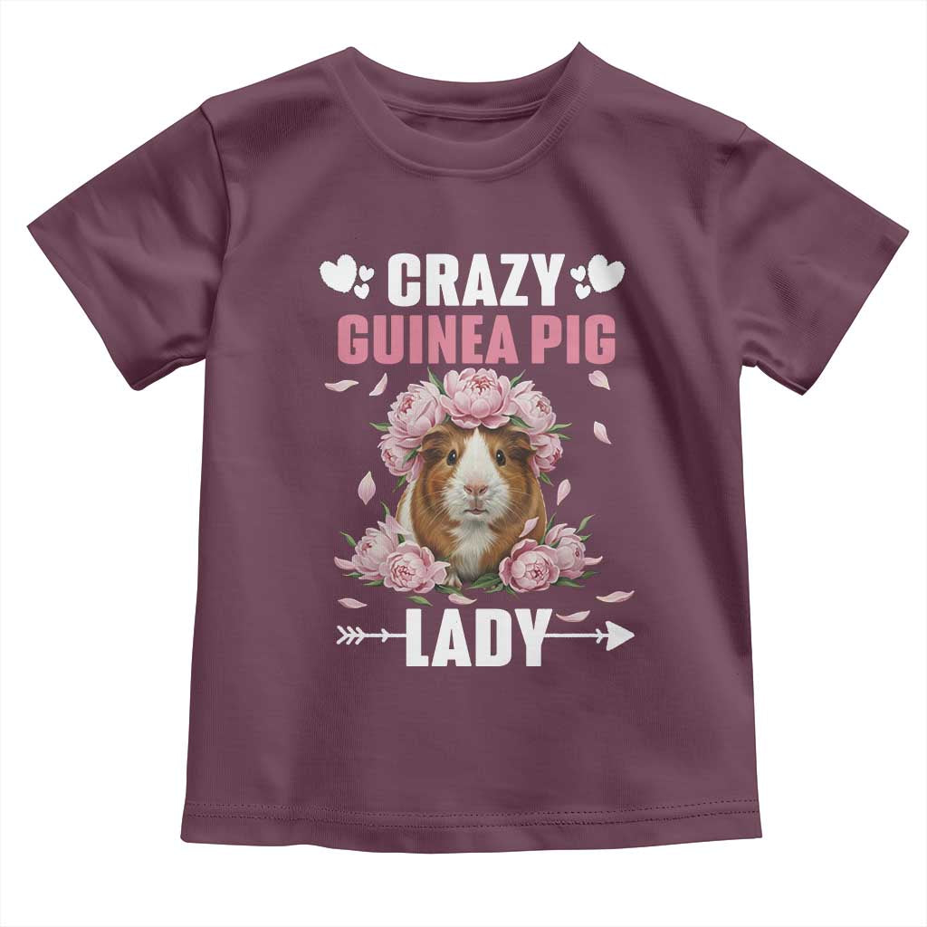 Funny Crazy Guinea Pig Lady Toddler T Shirt Cavy Mom Gift - Wonder Print Shop