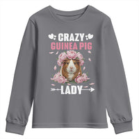 Funny Crazy Guinea Pig Lady Youth Sweatshirt Cavy Mom Gift - Wonder Print Shop