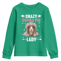 Funny Crazy Guinea Pig Lady Youth Sweatshirt Cavy Mom Gift - Wonder Print Shop