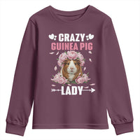 Funny Crazy Guinea Pig Lady Youth Sweatshirt Cavy Mom Gift - Wonder Print Shop