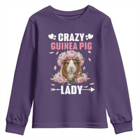 Funny Crazy Guinea Pig Lady Youth Sweatshirt Cavy Mom Gift - Wonder Print Shop