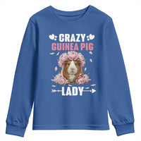 Funny Crazy Guinea Pig Lady Youth Sweatshirt Cavy Mom Gift - Wonder Print Shop