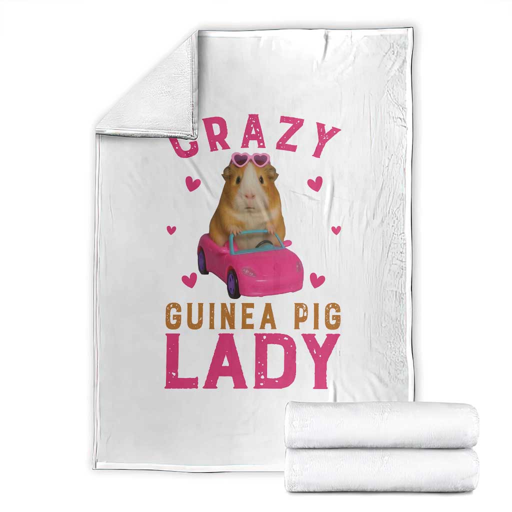 Crazy Guinea Pig Lady Throw Blanket Funny Pet Lover Gift - Wonder Print Shop