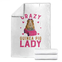Crazy Guinea Pig Lady Throw Blanket Funny Pet Lover Gift - Wonder Print Shop
