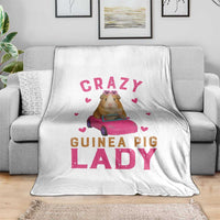 Crazy Guinea Pig Lady Throw Blanket Funny Pet Lover Gift - Wonder Print Shop