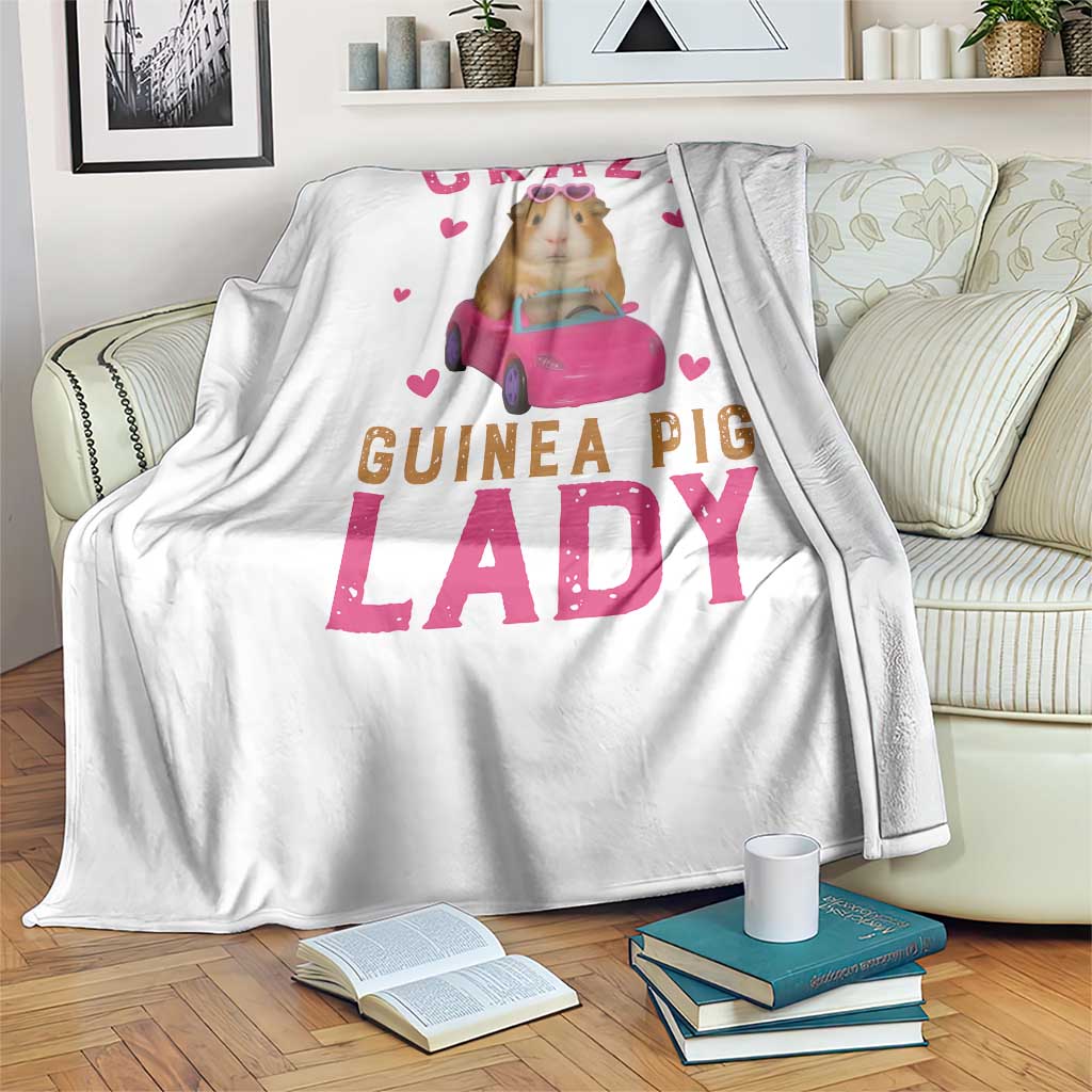 Crazy Guinea Pig Lady Throw Blanket Funny Pet Lover Gift - Wonder Print Shop