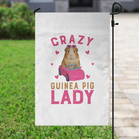 Crazy Guinea Pig Lady Garden Flag Funny Pet Lover Gift - Wonder Print Shop