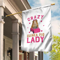 Crazy Guinea Pig Lady Garden Flag Funny Pet Lover Gift - Wonder Print Shop