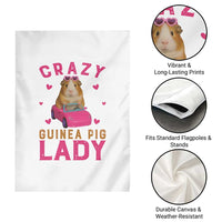 Crazy Guinea Pig Lady Garden Flag Funny Pet Lover Gift - Wonder Print Shop