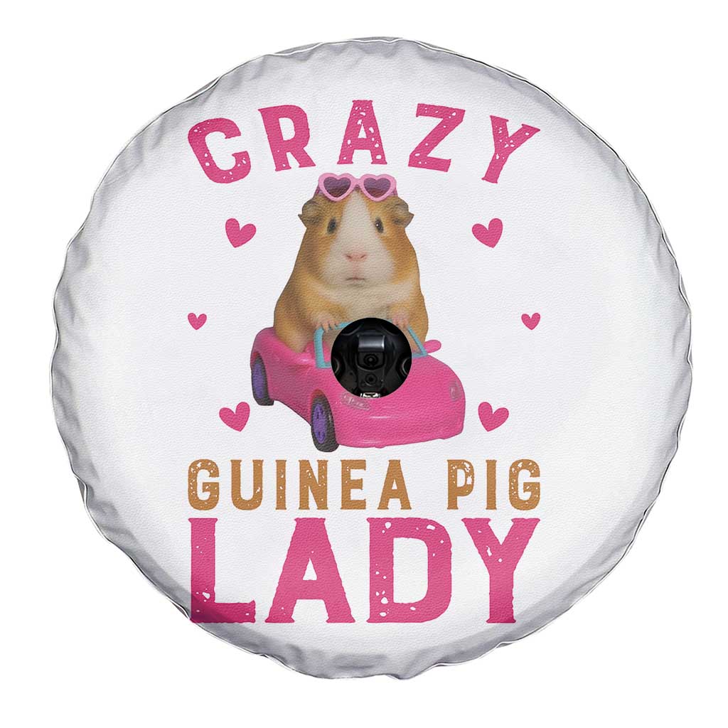 Crazy Guinea Pig Lady Spare Tire Cover Funny Pet Lover Gift - Wonder Print Shop