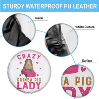 Crazy Guinea Pig Lady Spare Tire Cover Funny Pet Lover Gift - Wonder Print Shop
