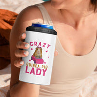 Crazy Guinea Pig Lady 4 in 1 Can Cooler Tumbler Funny Pet Lover Gift - Wonder Print Shop