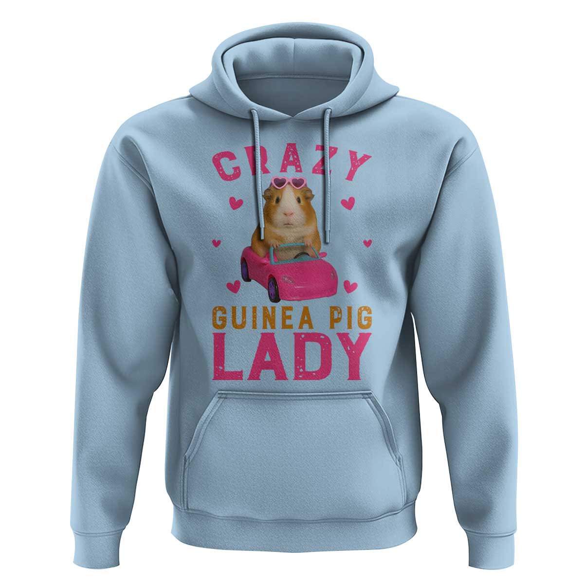 Crazy Guinea Pig Lady Hoodie Funny Pet Lover Gift - Wonder Print Shop