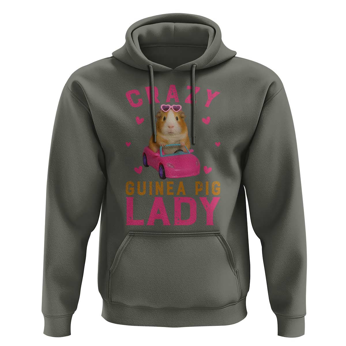 Crazy Guinea Pig Lady Hoodie Funny Pet Lover Gift - Wonder Print Shop