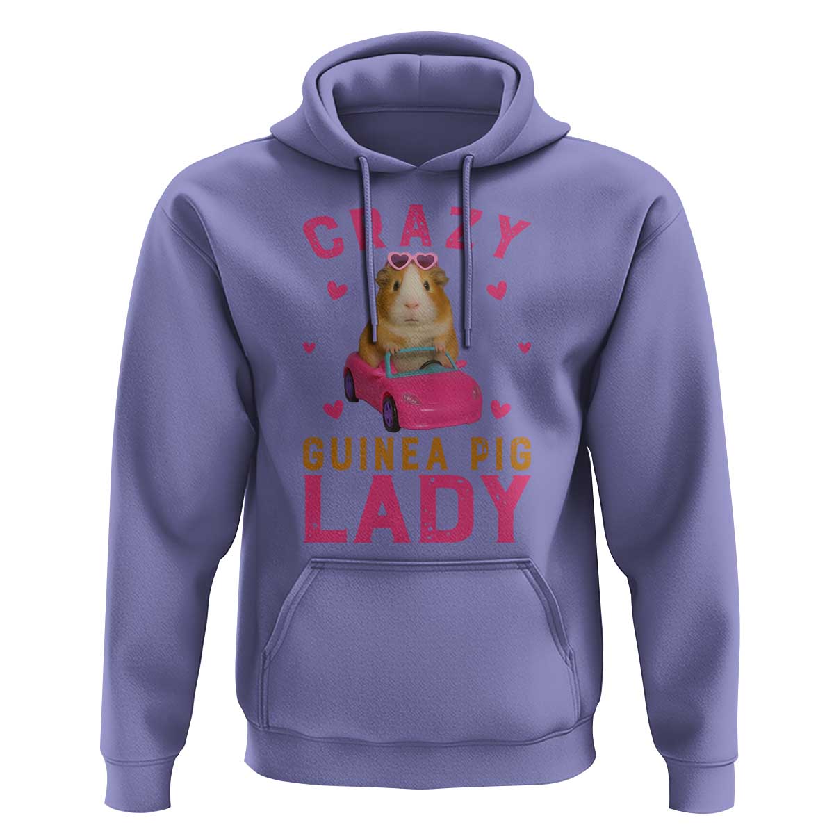 Crazy Guinea Pig Lady Hoodie Funny Pet Lover Gift - Wonder Print Shop