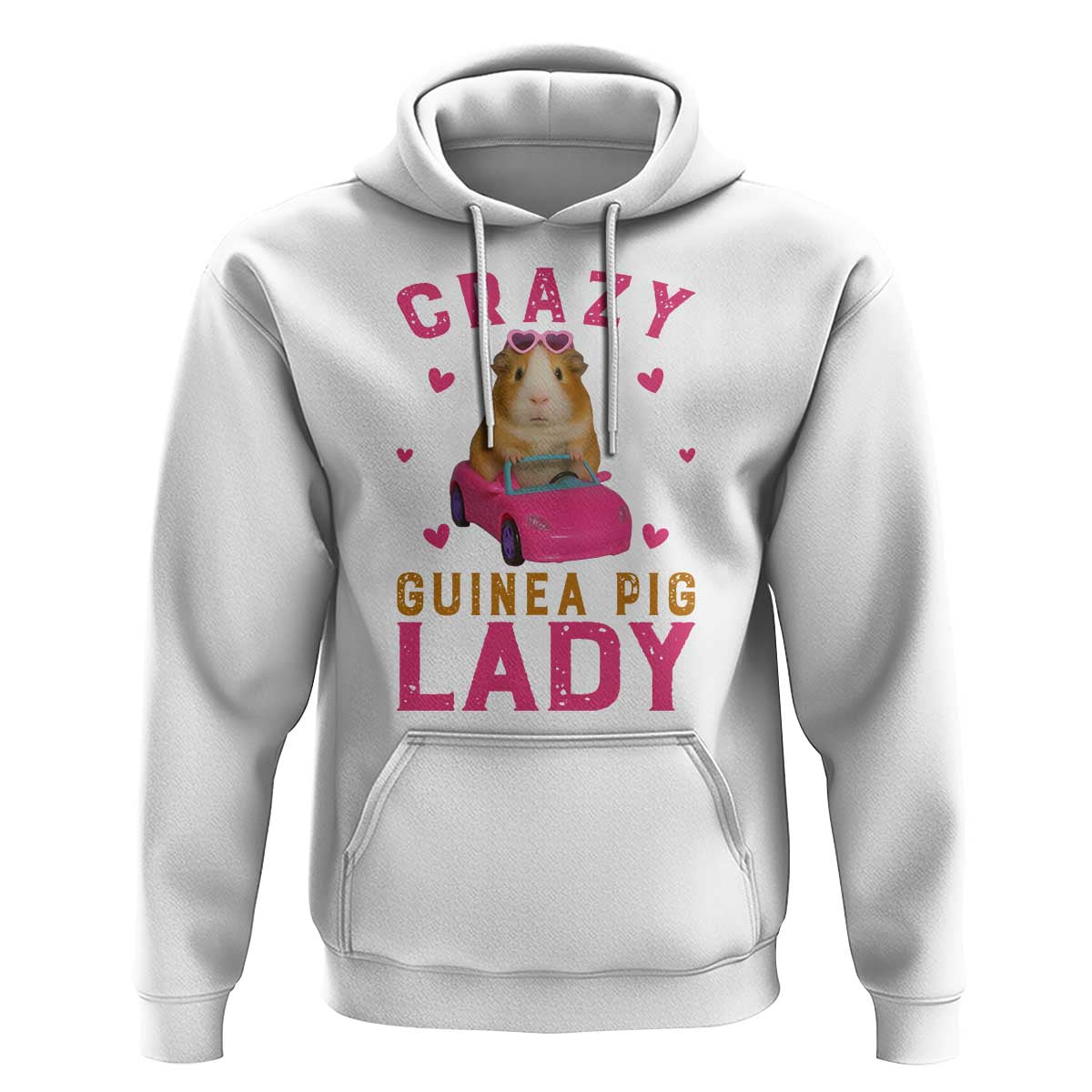 Crazy Guinea Pig Lady Hoodie Funny Pet Lover Gift - Wonder Print Shop