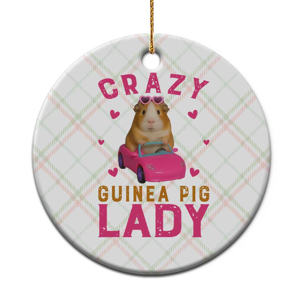 Crazy Guinea Pig Lady Ceramic Ornament Funny Pet Lover Gift - Wonder Print Shop