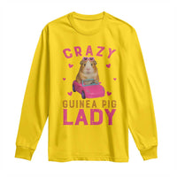 Crazy Guinea Pig Lady Long Sleeve Shirt Funny Pet Lover Gift - Wonder Print Shop