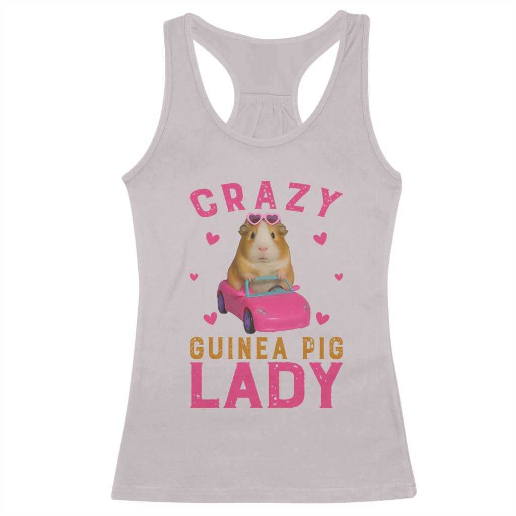 Crazy Guinea Pig Lady Racerback Tank Top Funny Pet Lover Gift - Wonder Print Shop