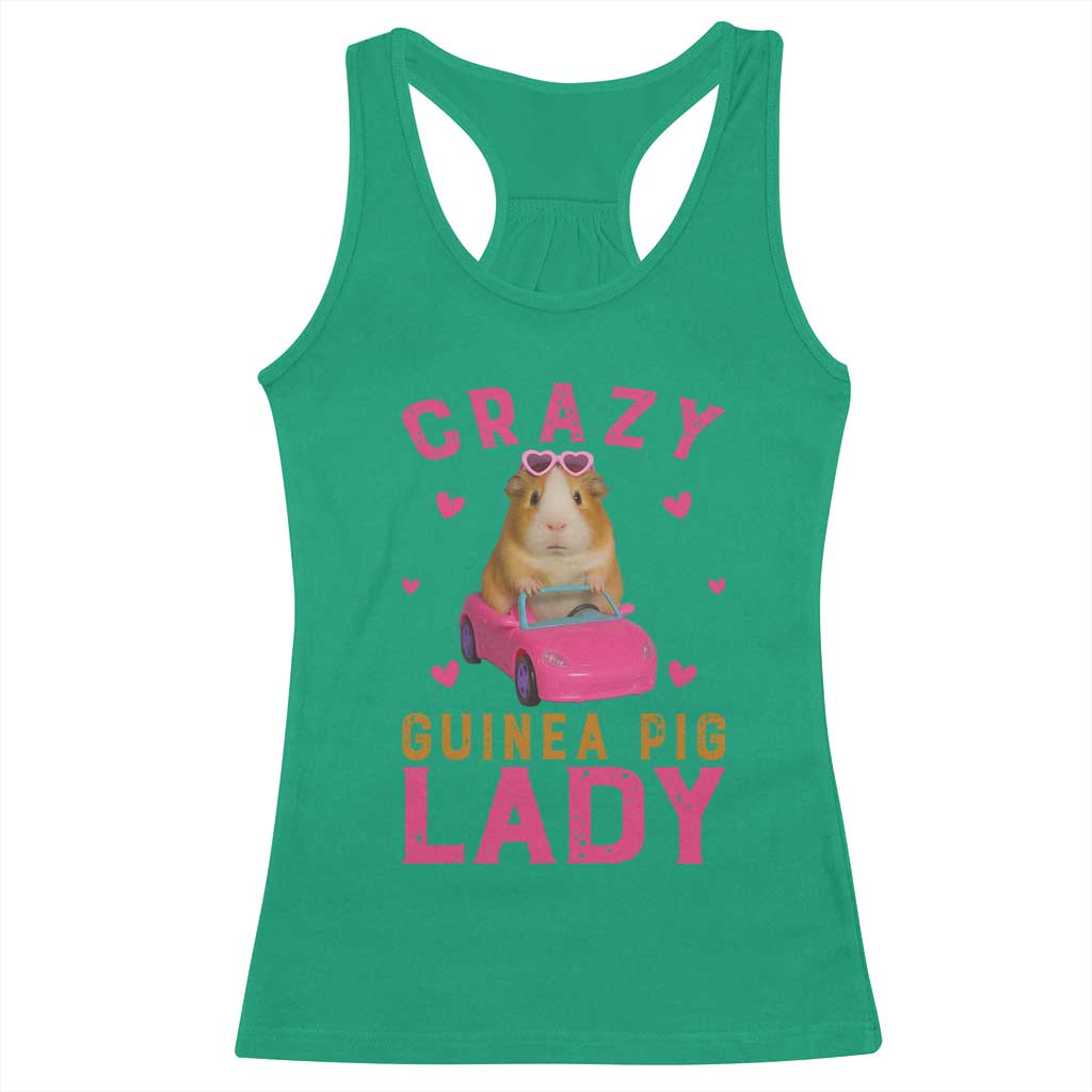 Crazy Guinea Pig Lady Racerback Tank Top Funny Pet Lover Gift - Wonder Print Shop