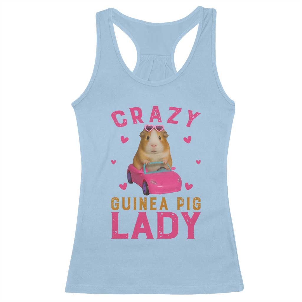 Crazy Guinea Pig Lady Racerback Tank Top Funny Pet Lover Gift - Wonder Print Shop
