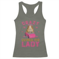 Crazy Guinea Pig Lady Racerback Tank Top Funny Pet Lover Gift - Wonder Print Shop