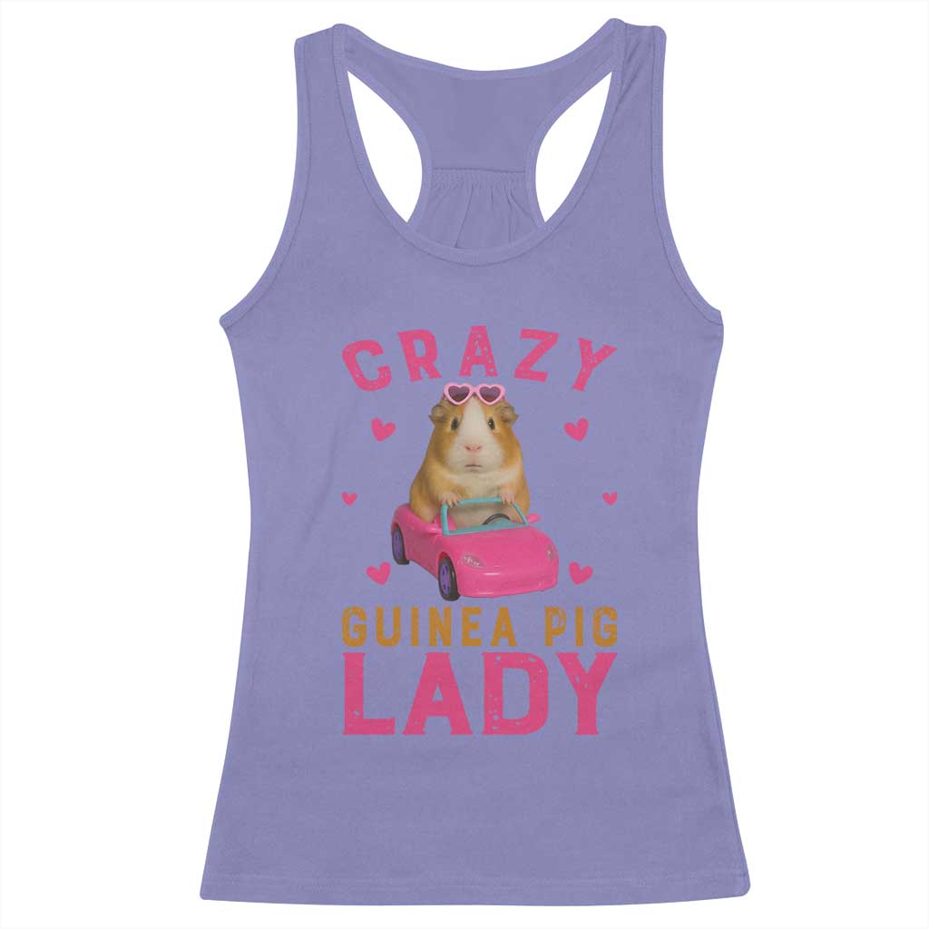 Crazy Guinea Pig Lady Racerback Tank Top Funny Pet Lover Gift - Wonder Print Shop