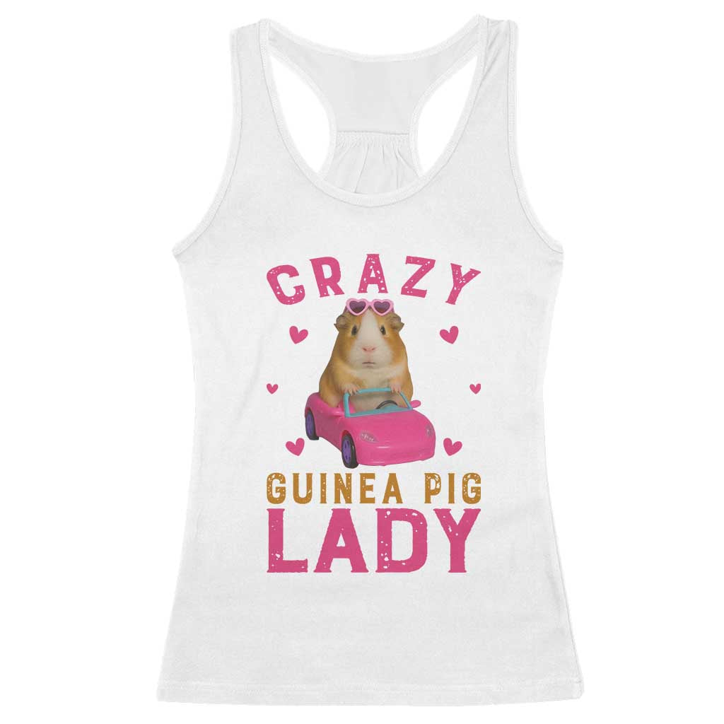 Crazy Guinea Pig Lady Racerback Tank Top Funny Pet Lover Gift - Wonder Print Shop