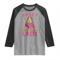 Crazy Guinea Pig Lady Raglan Shirt Funny Pet Lover Gift - Wonder Print Shop