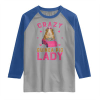 Crazy Guinea Pig Lady Raglan Shirt Funny Pet Lover Gift - Wonder Print Shop