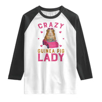 Crazy Guinea Pig Lady Raglan Shirt Funny Pet Lover Gift - Wonder Print Shop